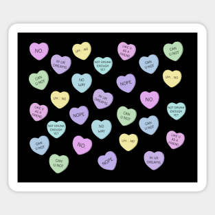 Mean Valentines Day Candy pattern Sticker